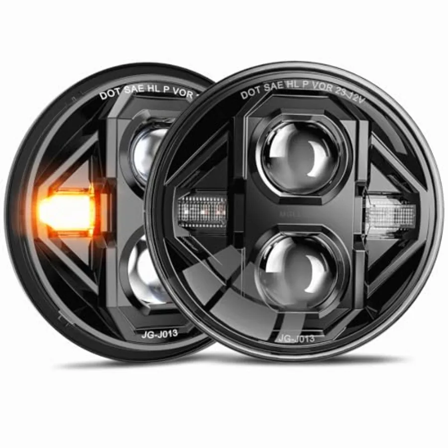 

7 Inch LED Headlights DOT Approved Antiglare 1000 Brightness H6024 LED Headlights PlugPlay Compatible with Wrangler JK JKU TJ L