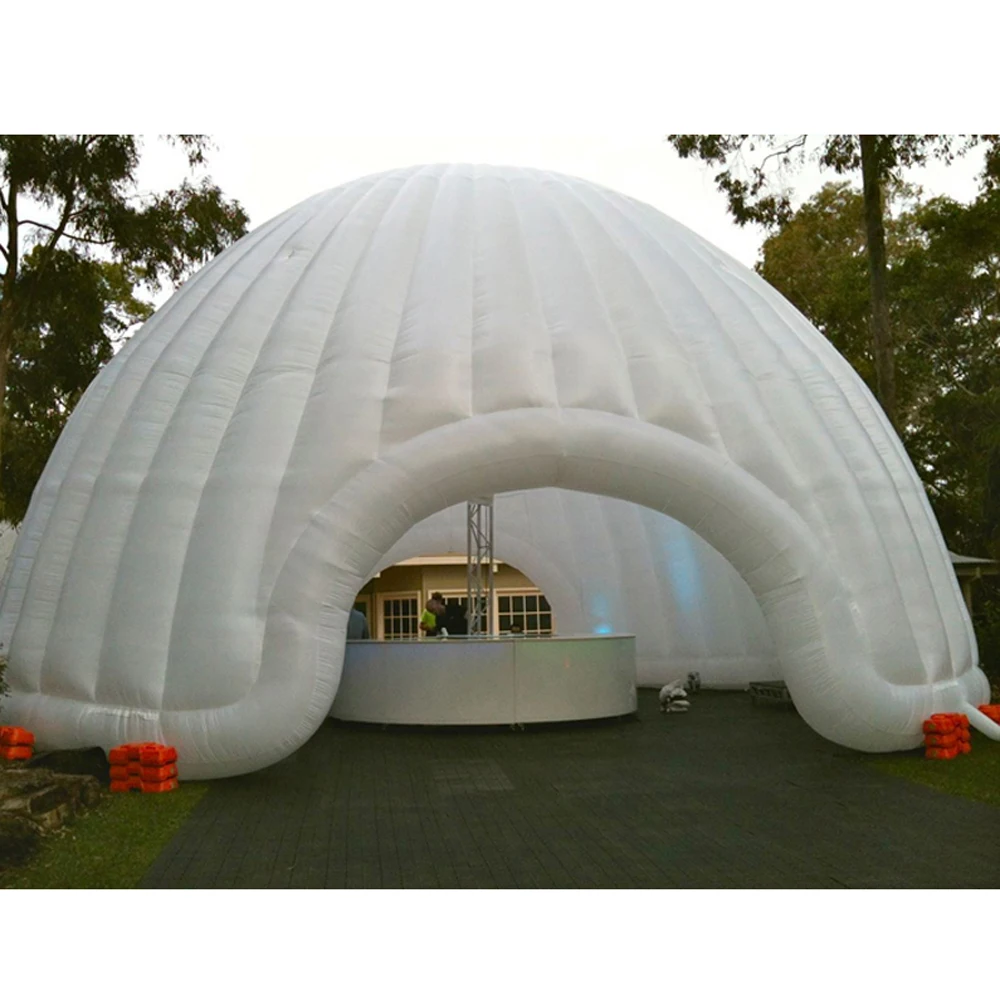 Tenda a cupola gonfiabile ad aria bianca personalizzata all'ingrosso con illuminazione a led circus giant wedding marquee igloo party pavilion per