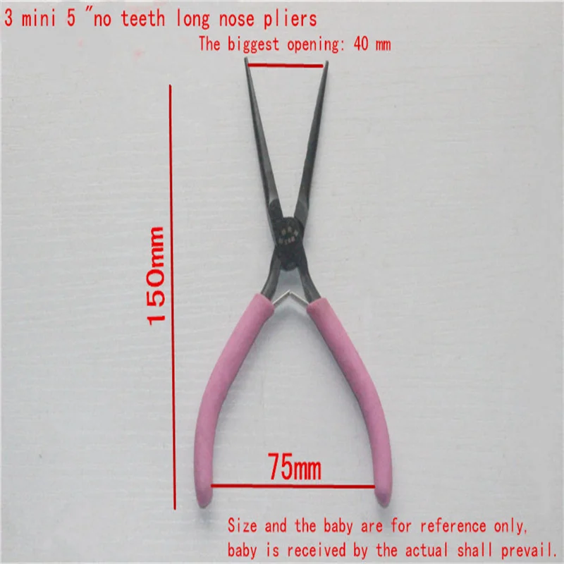 Mini handmade pliers 5-inch needle-nosed pliers toothless curved mouth round-nosed pliers multi-function jewelry DIY winding jew