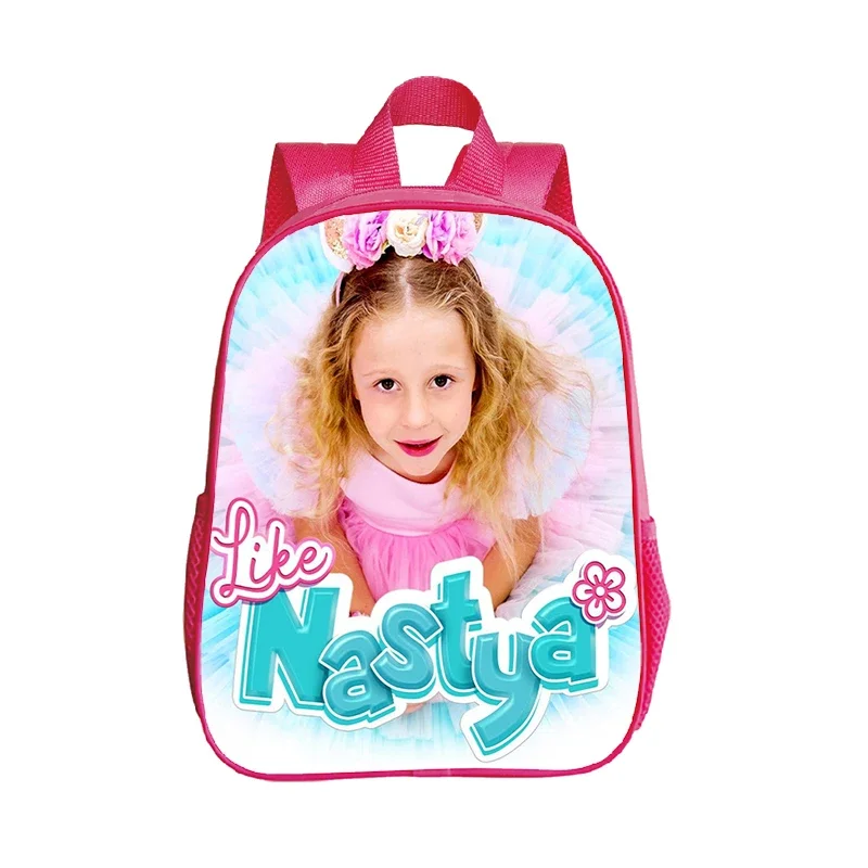 12 インチのような Nastya プリントバックパック就学前の女の子のためのピンク幼稚園ランドセルかわいい Nastya スクールバッグキッズバッグパックギフト