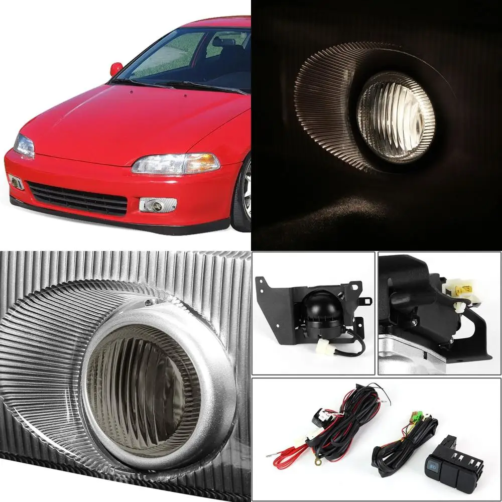 

Enhanced Fog Lights for 92-95 Honda Civic Coupe/Hatchback - Driver & Passenger Side Front Bumper