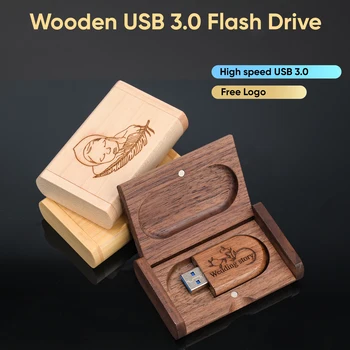 Usb 3.0 flash drive de alta velocidade pendrive logotipo personalizado gratuito madeira/bambu memória vara 8gb 16gb 32gb 64gb 128gb 256gb pen drive presente