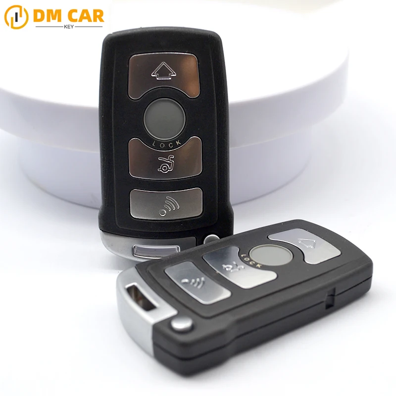 DMKEY smart car key case shell 4button for BMW 7 Series E65 E66 E67 E68 745i 745Li 750i 750Li 760i 7 remote key replacement blan