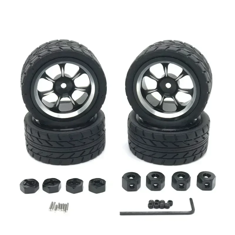 WLtoys WPL MN Model LC 1/18 1/16 1/14 1/12 RC Car Universal Modified Metal Wheel Tires, Cool Multi-color Tire Skin Upgrade Parts