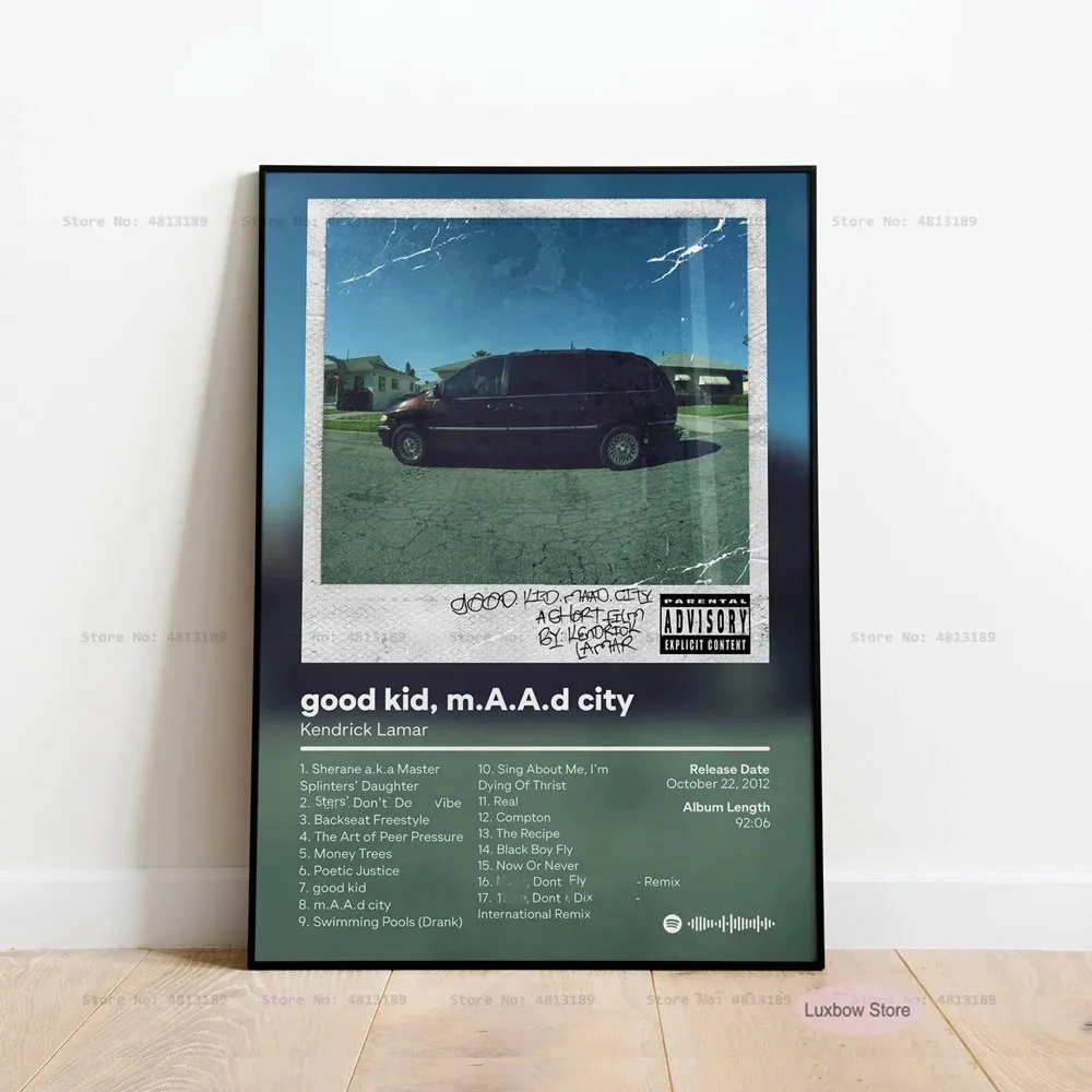 Kendrick Lamar Damn Good Kid Maad Hip Hop Album musicale Star Poster Stampe Su tela Pittura Arte Immagine della parete Soggiorno Home Decor