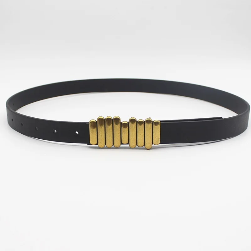 حزام نسائي عصري - لهجة سبائك ذهبية عتيقة، حزام خصر قابل للتعديل لملابس غير رسمية ومكتبية، مثالي للسراويل وفساتين ماكسي #6