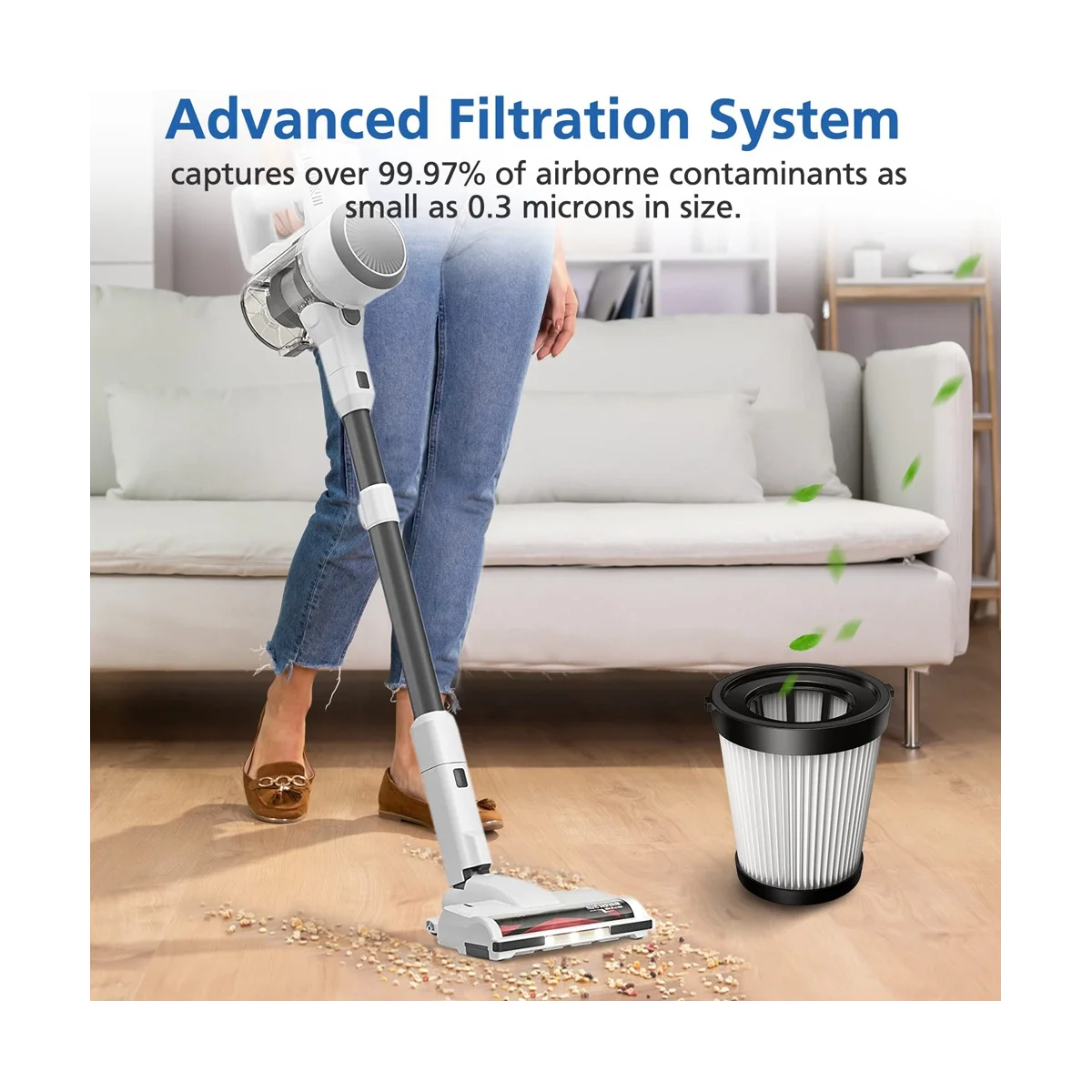 แผ่นกรอง HEPA FSV001 4ชิ้นสำหรับ FSV101 FSV001ยีราฟ G160และ G165 A300ชิ้นส่วนเครื่องดูดฝุ่นไร้สาย