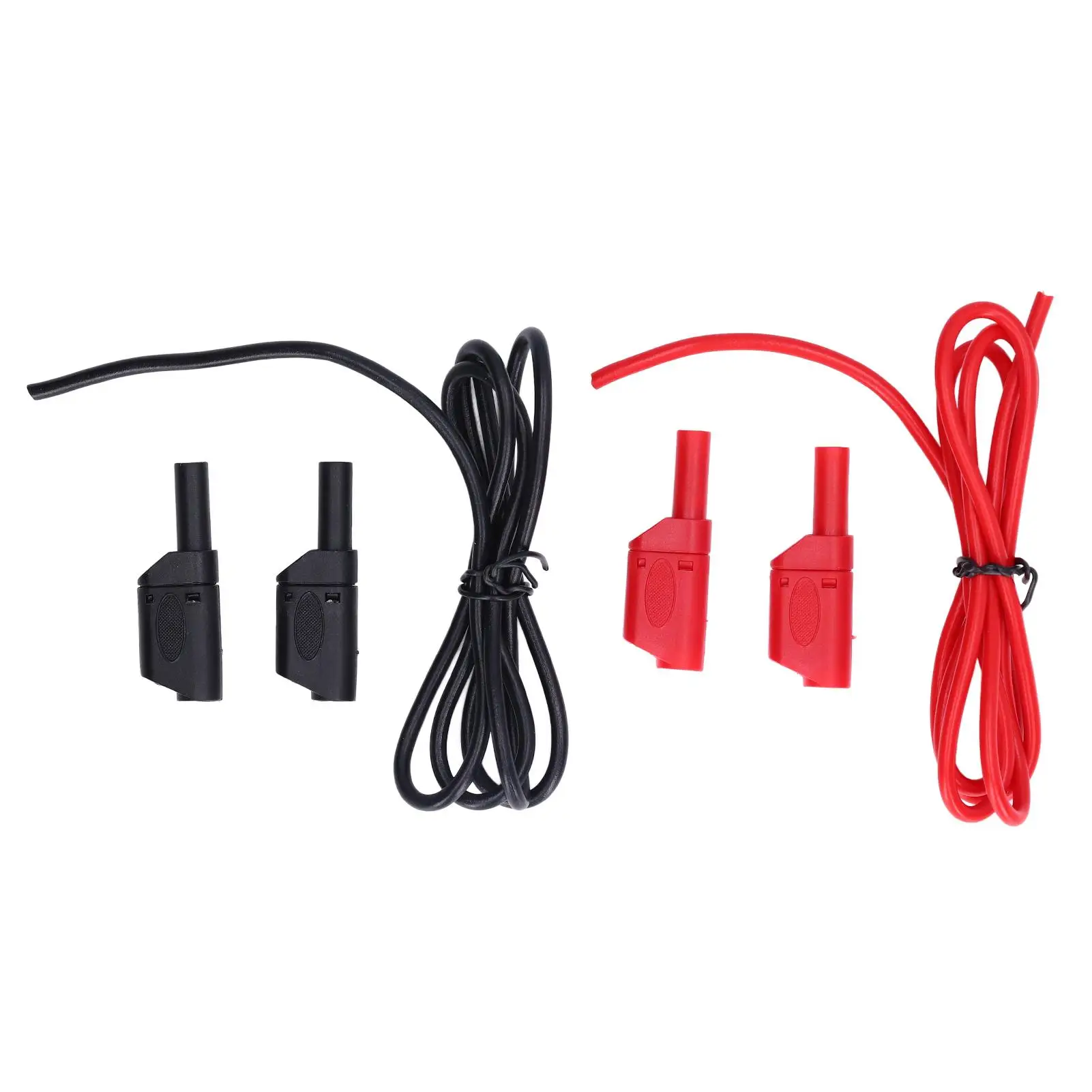 

4mm Banana Test Leads Multimeter Probes Male to Male 32A 1000V Red Black Kit