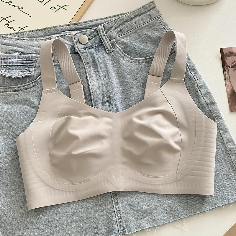 Letní tenká podprsenka s králičími ušními košíčky, bezešvé zvednuté podprsenky s vysokou oporou, minimalizovaná boční prsa, zabraňují povislým prsům, měkká podprsenka s oporou - náhled 3