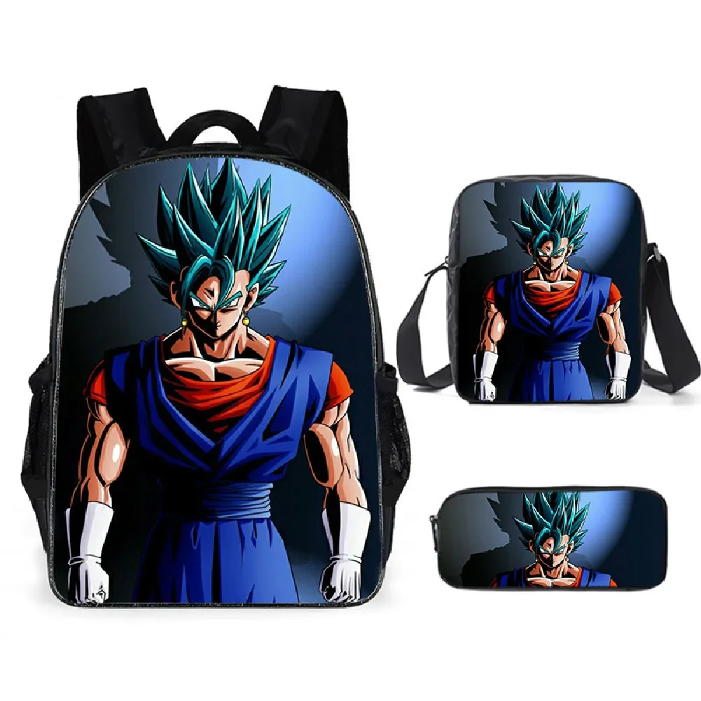 

Bandai 3D Print Seven Dragon Ball Cartoon Around Backpack Three Sets of Dragon Ball Super Schoolbag Crossbody Bag Pencil Bag