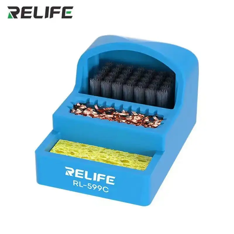 RELIFE Soldering Tip Cleaner, 3 in 1, 360 ° Cleaning, No Dead Corners for Soldering Iron Heads of Different Models, RL-599C