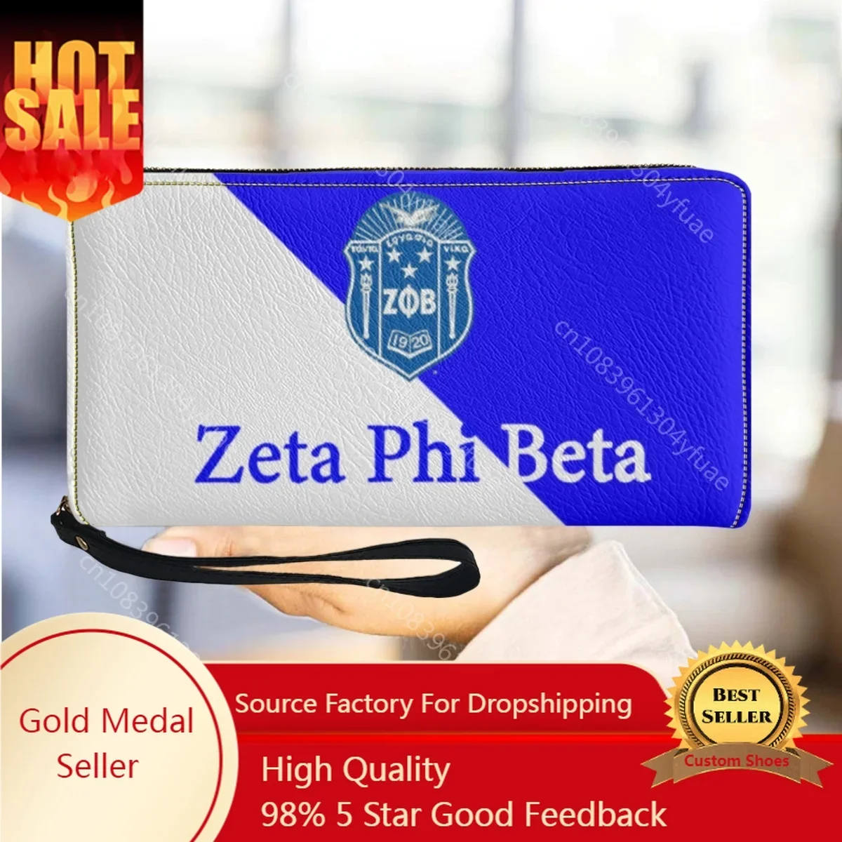 

Vintage Zeta Phi Beta Designer portamonete borse per telefono PU cinturino in pelle moda piccolo portafoglio Mini ragazze Multi-