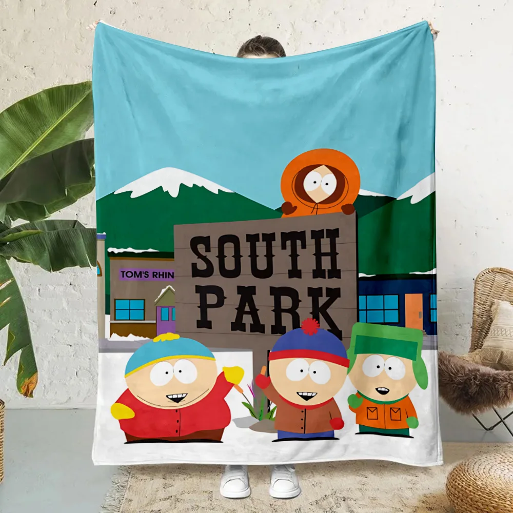 S-South Funny P-Park Printed Blanket Picnic Blankets Warm Blanket Soft and Comfortable Blanket Home Travel Birthday Gift