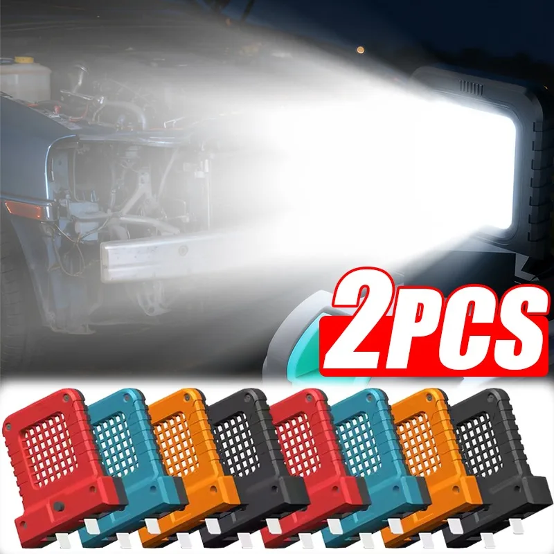 

Portable LED Work Light for Car Repair Outdoor Camping Adjustable Plug IP67 Waterproof Cordless Spotlight for 20V Li-ion Battery