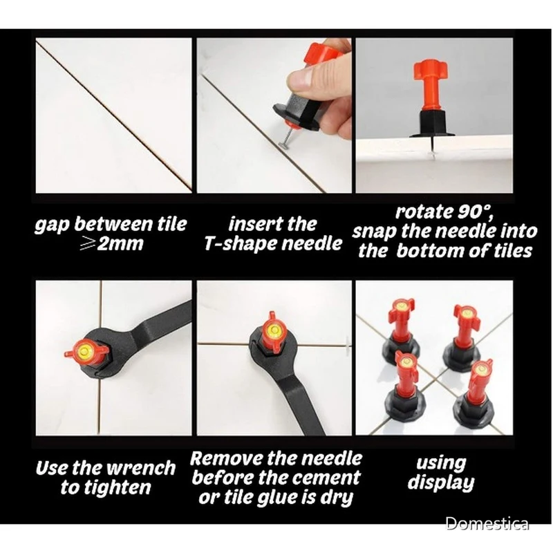 76 Pcs Flat Ceramic Level Wedges Tile Spacers Reusable Flooring Wall Tile Leveling System Leveler Locator Spacers Plier