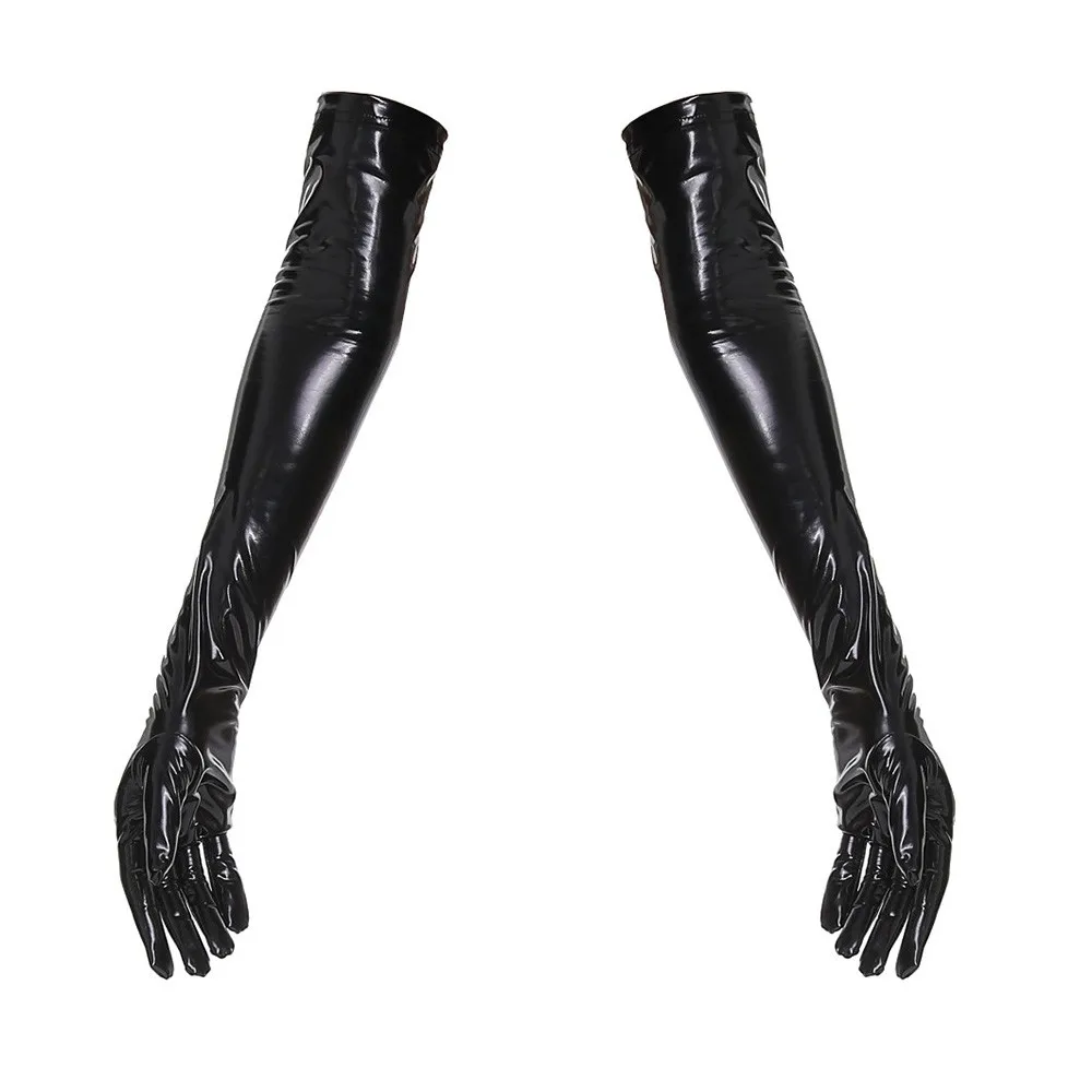 shiny-black-red-pvc-long-gloves-club-performance-fetish-gloves-costume-scene-accessories-cosplay-leather-gloves-gothic-clothing