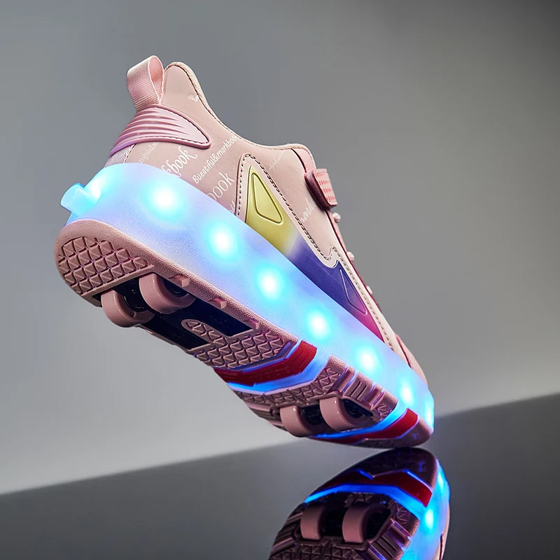 

2025 New Generation Children's Skate Shoes with Electric Wheels Comfortable Children's Skate Shoes Professional Sports Footwear