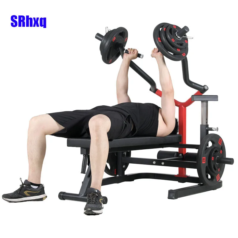 Home Folding Bench Press Frame, Chest Muscle Barbell, Push Bed, Safety Belt Protection, Multi-functional Weight Bed