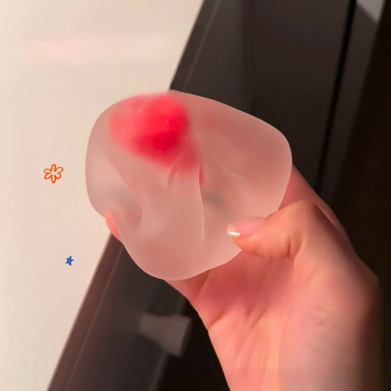 Jouets à presser Mochi aux fraises, soulage le Stress et le évent, jouets de colère à rebond lent, jouet anti-Stress pour les amis