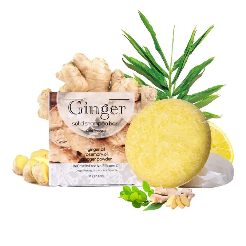 Shampoo Loss Natural Ginger Shampoo Organic Plant Extra Hydrating Softening Oil Control Handmade Soap 샴푸  hair wash shampoo