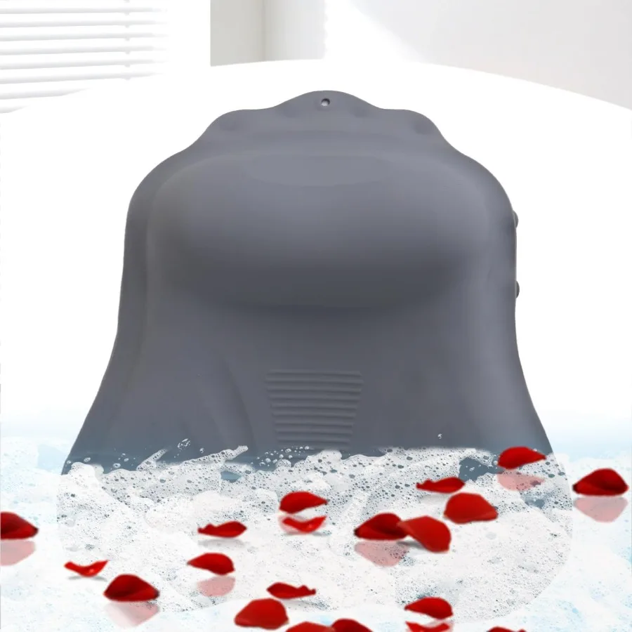 

Силиконовая подушка для ванны Эргономичный подголовник для ванны с надувной воздушной подушкой и нескользящими присосками для шеи и спины