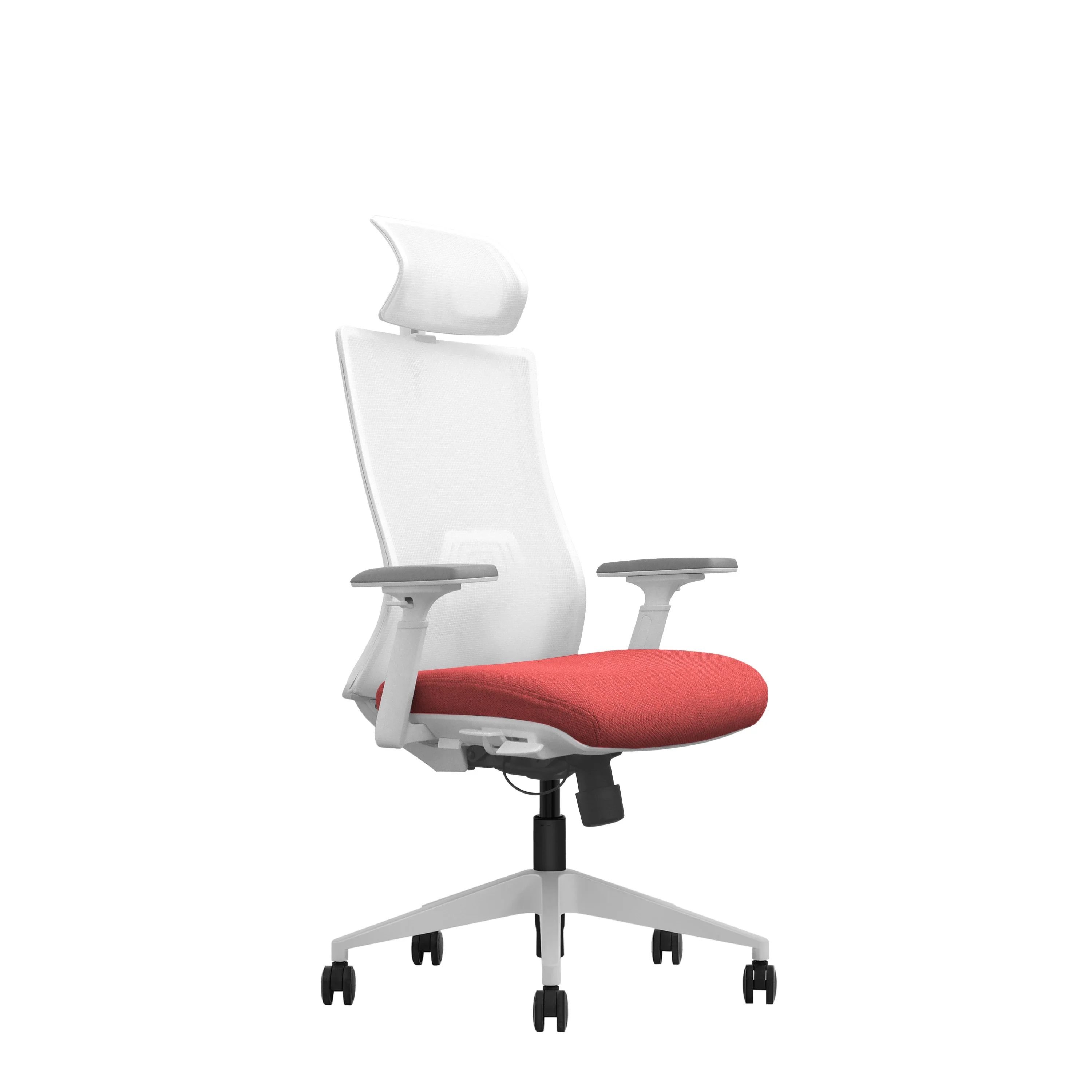 Cadeiras de Escritório Ergonômicas Personalizadas com Apoio de Cabeça e Braço Premium, Luxuosas em Malha Roxa, Rosa e Branca, para Venda por Atacado 2
