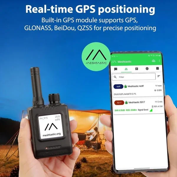 Hot Sale Elecrow ThinkNode M1 LoRa Meshtastic Communication GPS Device with 1.54' EPD Screen NRF52840 - Free Shipping