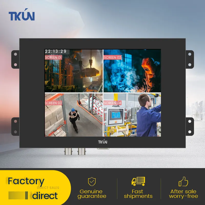 JT064-HD 6.4-inch Industrial Embedded Monitor HD DVI VGA BNC Interface Industrial LCD Monitors