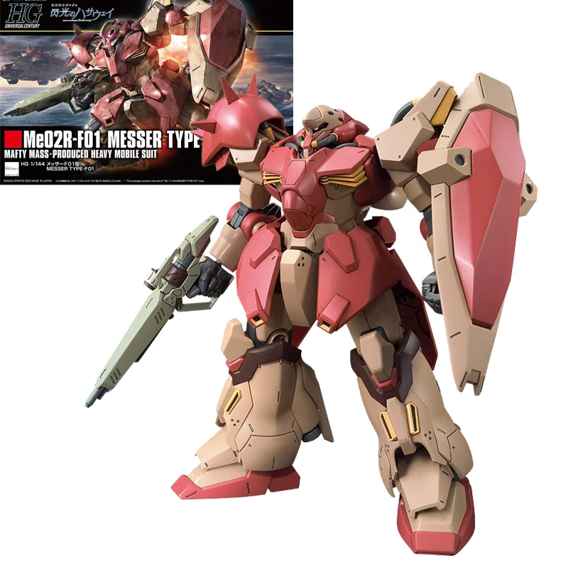 

Bandai Mobile Suit Gundam Hathaway's Flash HG HGUC 1/144 Me-2R Messer F-01 F01 Assembled Model Action Anime Figure for Children