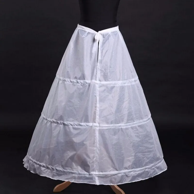 Hoop White Black Petticoat for Wedding Dress A Line Bridal Long Petticoat Underskirt White Crinoline Jupon Enaguas Novia