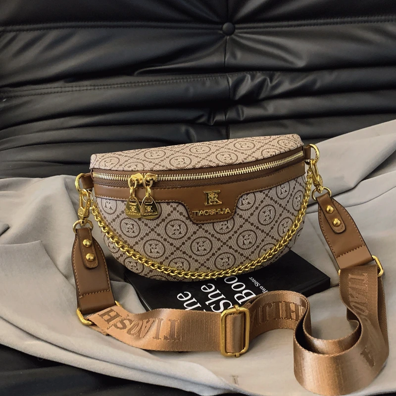 

New women's chain strap crossbody bag, women's shoulder bag, fashionable zipper handbag suitable for daily use