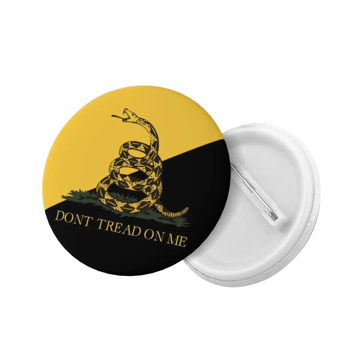 Custom Libertarian Gadsdens Flag Button Pin for Bags Dont Tread On Me Badges Brooches Pinback Gift