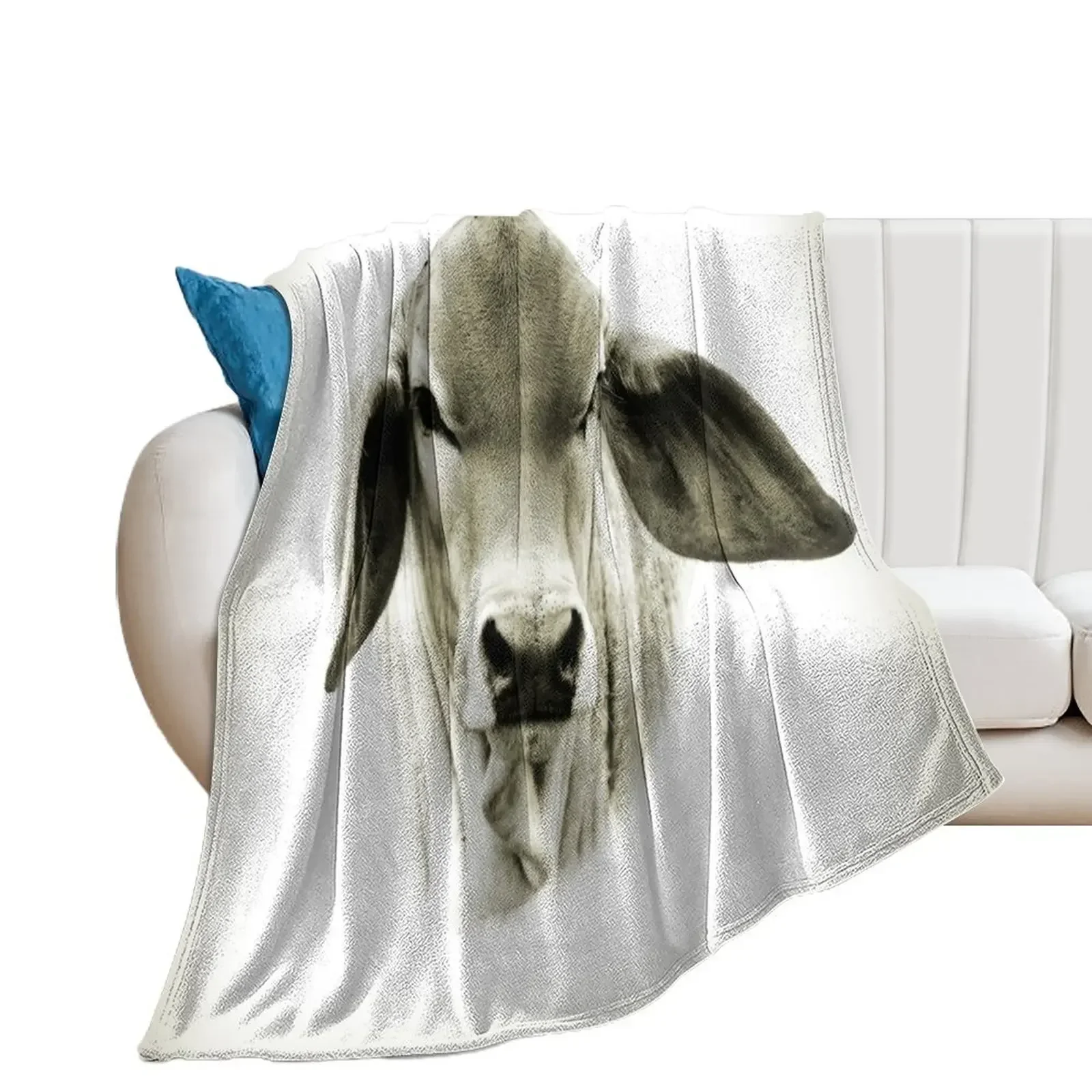 

BRAHMAN CALF, WALL ART Throw Blanket Bed Fashionable Sofa Throw Bed covers Blankets