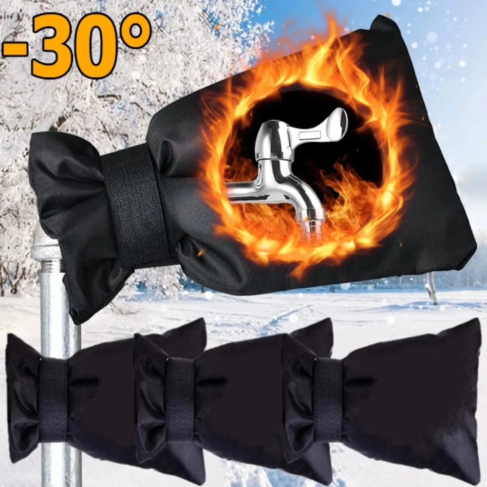 

Frost Protection Outdoor Faucet Cover for Winter Insulated Oxford Cloth Cotton Sleeve Prevent Freezing Cracking for Garden Tap