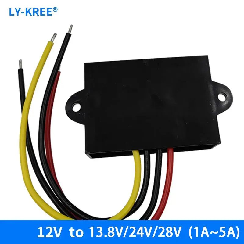 Przetwornica DC/DC 12V na 13.8V/24V/28V Moduł Podwyższający Napięcie Samochodowy Transformator DC Regulator Napięcia Zasilacz 1A 2A 3A 4A Inwerter