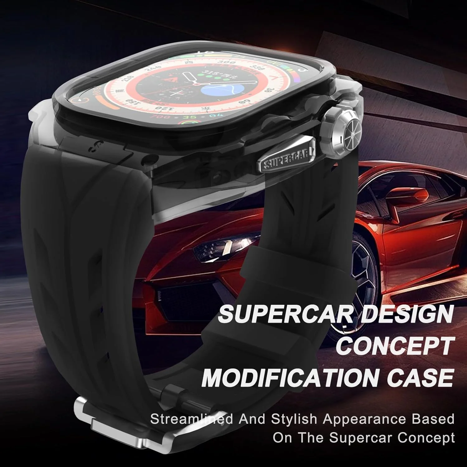 Luxury Metal Case for Apple Watch 10 46mm Band with Cover Heavy Duty Rugged Case Silicon Strap for men Full Protective Cover