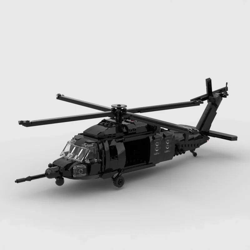 805pcs MOC UH-60 Black Hawk Helicopter Building Blocks - Large Military Aircraft Model, Kids Assembly Toy & Gift