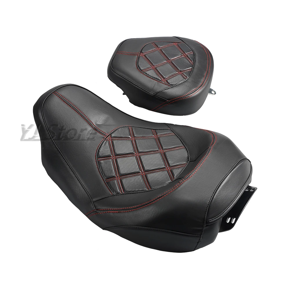 Fit Harley Touring CVO Street Glide 09-22/Road King Special Classic 09-24 Motorcycle Low-Profile Two-Up Driver Passenger Seat - Image 5