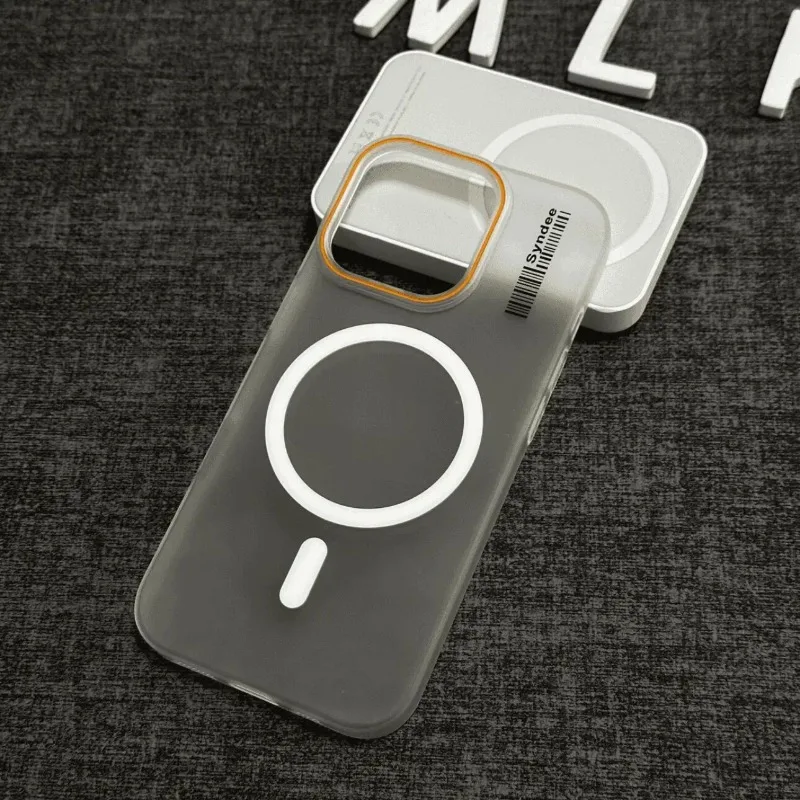Basic Shell With Magnetic Ring Large Hole Frame Lens Rim For Magsafe For iPhone 17 Pro Max 16 15 14 13 Body Transparent Panel - view 4
