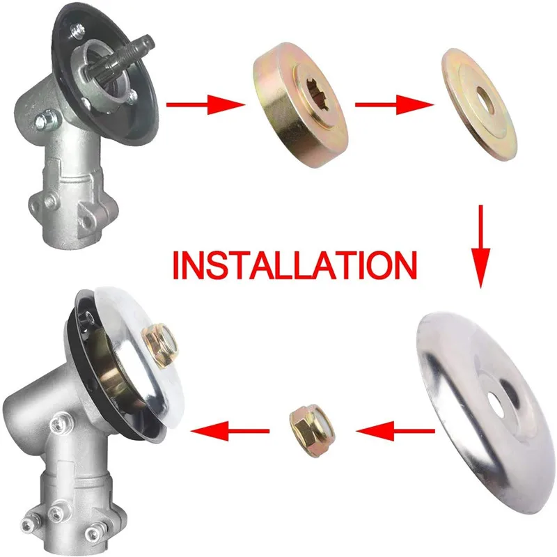 1set Mutter Befestigung Kit Tools Ersatz Metall Getriebe Klinge Zubehör für Rasenmäher Trimmer Pinsel Cutter Trimmer Adapter Kit
