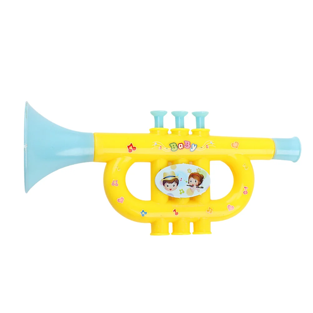 

3Pcs Mini Horn Trumpet for Kids Plastic Musical Instrument with Fun Colors Develops Music Interest Child Gift