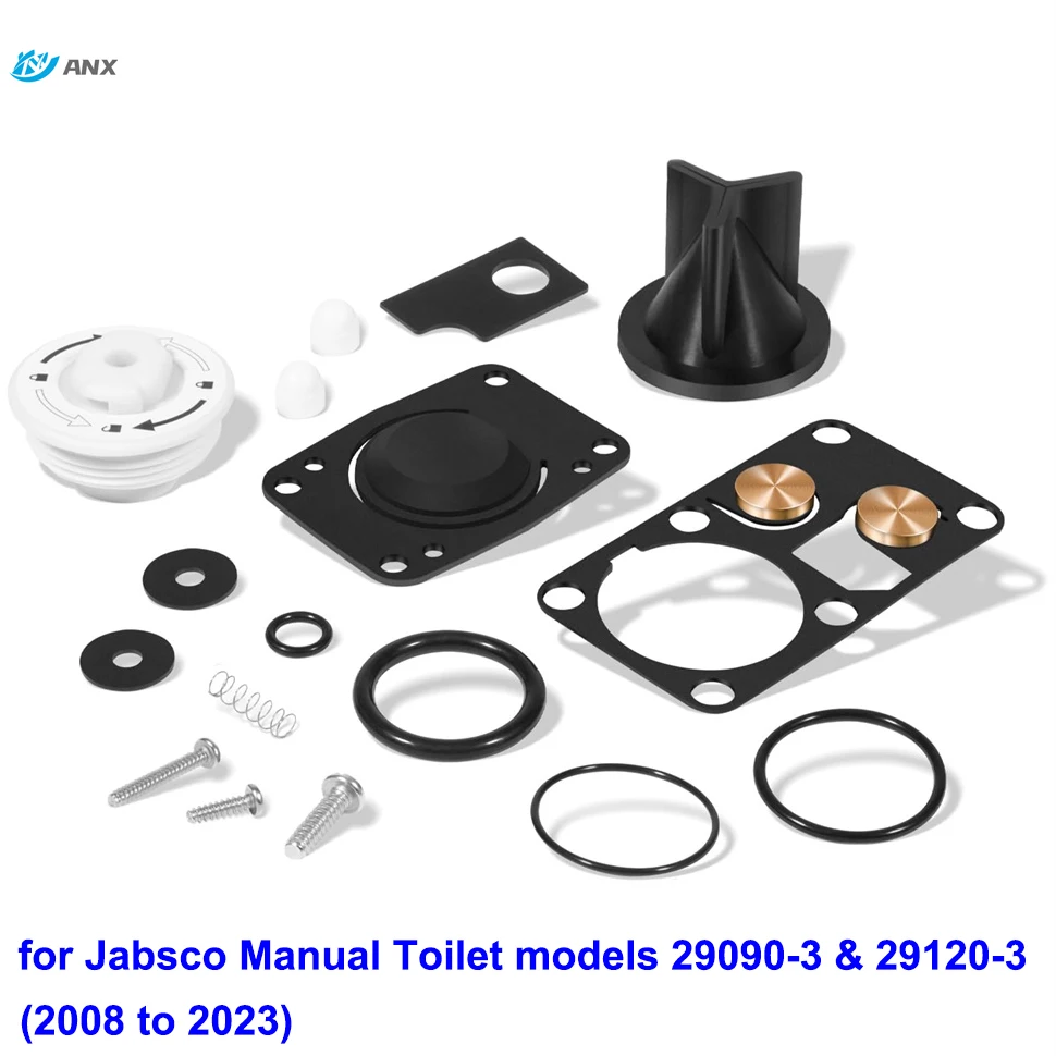 

Replace for Jabsco 29045-2000 Marine Manual Toilet Service Kit for 29090-2 & 29120-2 Series Toilet (1998-2007) or (2008-2023)