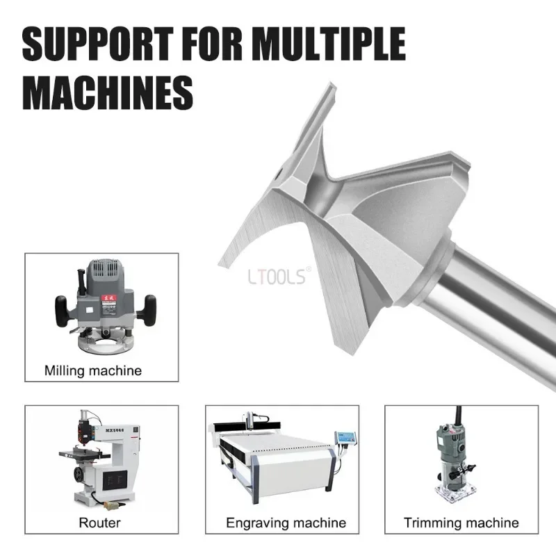 1/2 Inch Shank Arc Bending Integrated Knife Forming Knife R18/R30/R50 Woodworking Router Bit for Wood Door Wall Cabinet Slotting