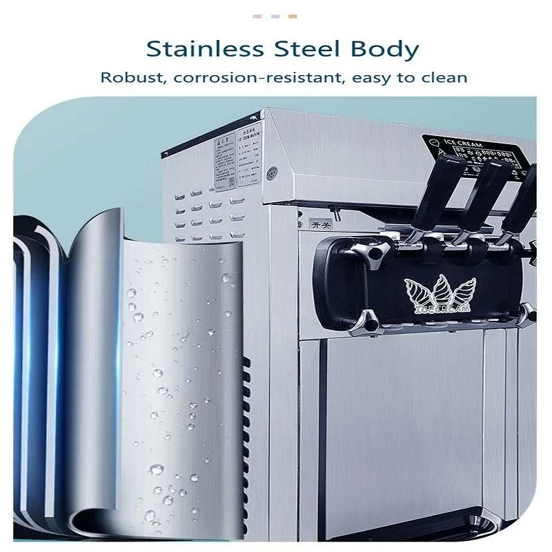 Машина для мягкого мороженого Настольные машины для мороженого Торговый автомат для десертного мороженого из нержавеющей стали Коммерческий