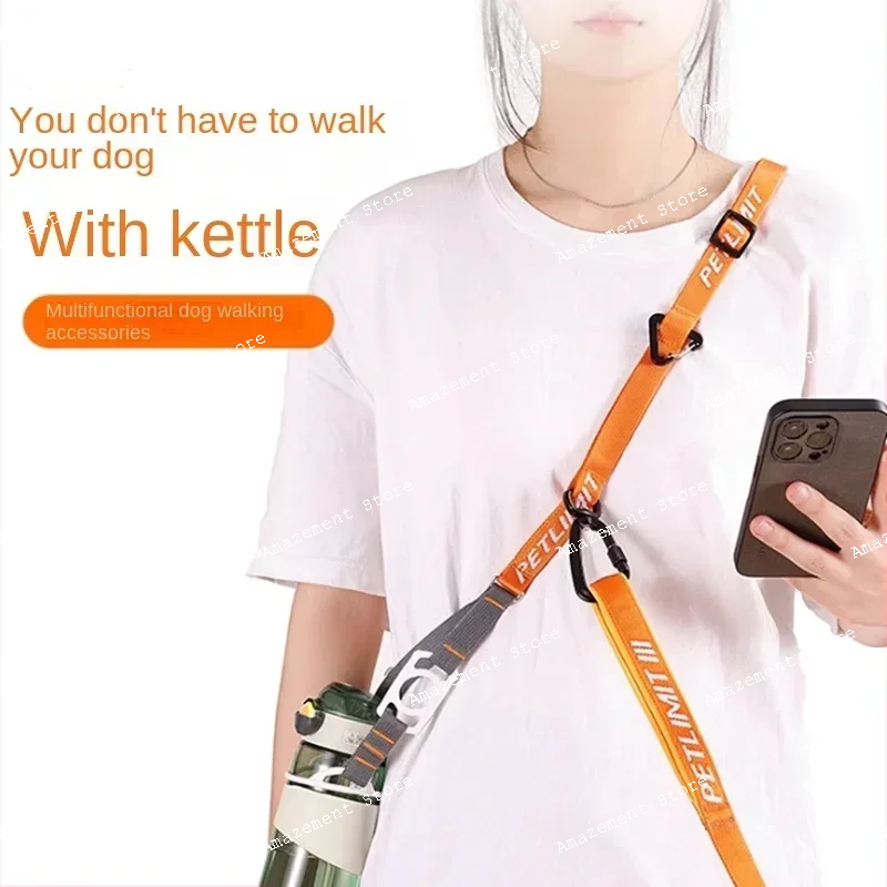 

hands free dog leash accesorios multi-function shoulder strap crossbody running dogs leash perros accesorios pet items