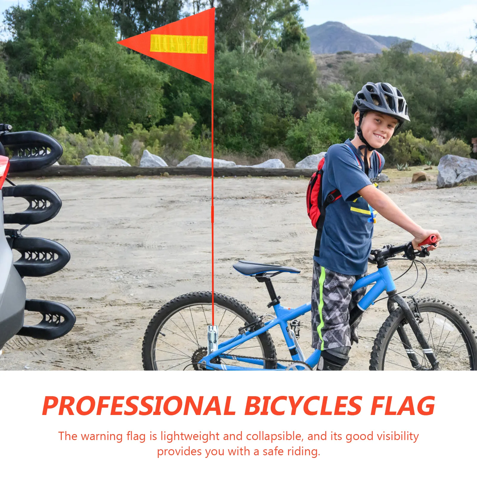 

5pcs Reflective for Safety Cycling Portable Waterproof Portable Flag Decor Tear Bike Supplies Proof Banner Bike Supplies