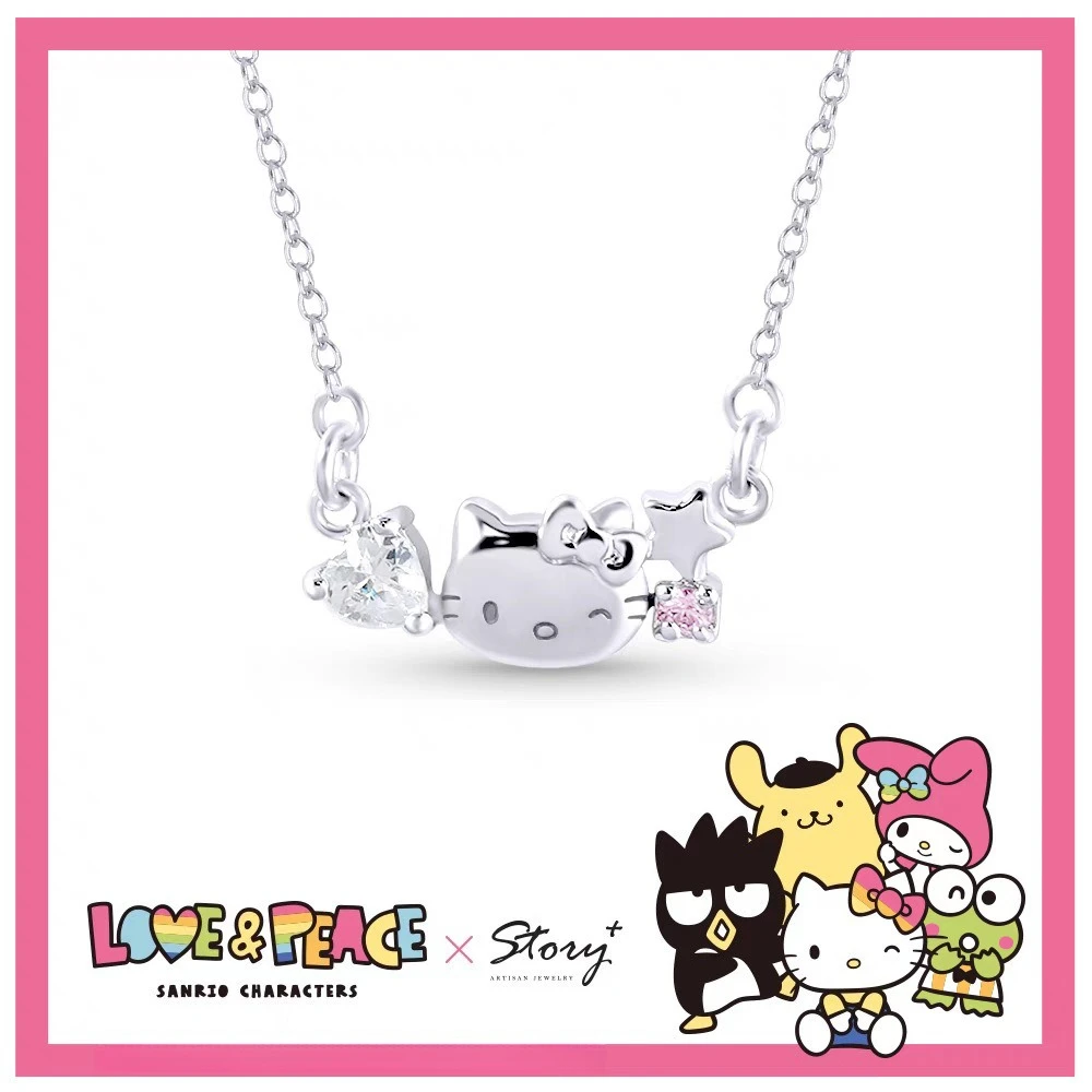 

Женское летнее ожерелье Miniso Sanrio Katie Cat Love, высококачественная свежая и милая подвеска в виде звезды с мультяшным котом, цепочка на ключицу