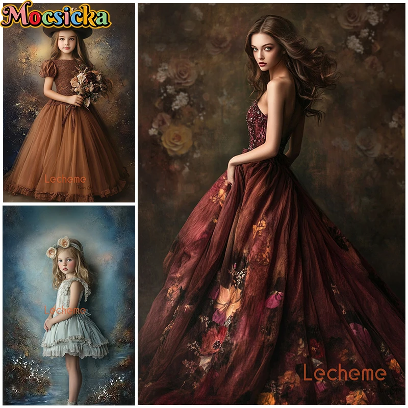 Mocsicka Abstract Art Backdrop Photography Flower Wall Baby Shower Shooting Props Kids Photo Background Poster Decoration Studio