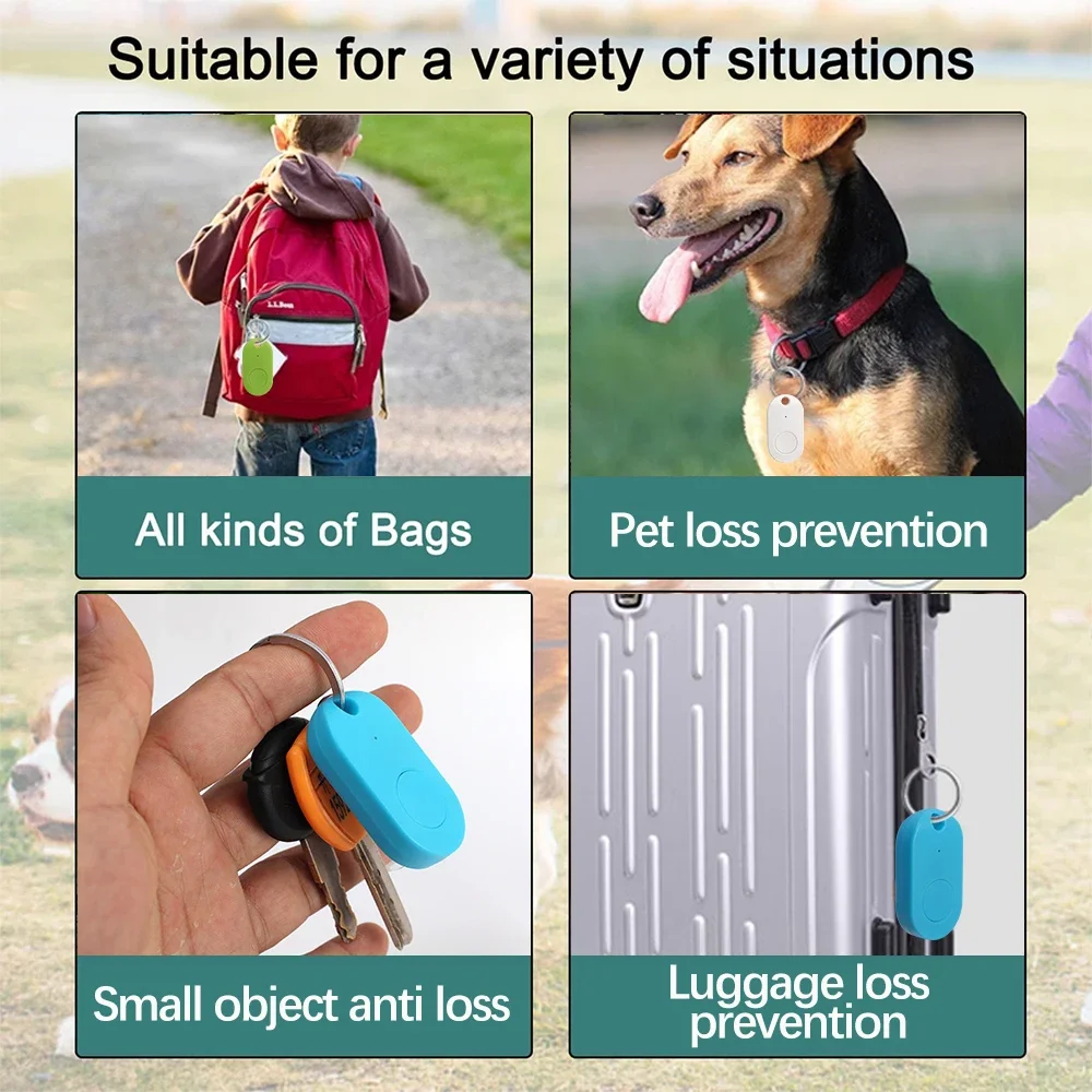 Pet GPS Tracker Portable Bluetooth Anti-Lost Device PS Smart Finders Tracker Device for Kids Dog Pet Cat Wallet Keyrings Luggage