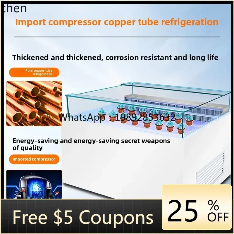 

ZZHTT sandwich cabinet open refrigerator commercial air-cooled cake dessert sushi west point fresh-keeping display cabinet